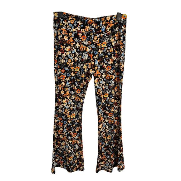 No Boundaries XXL Floral BOHO Prairie Cottagecore Flared Bootcut Festival Pants - Picture 1 of 9